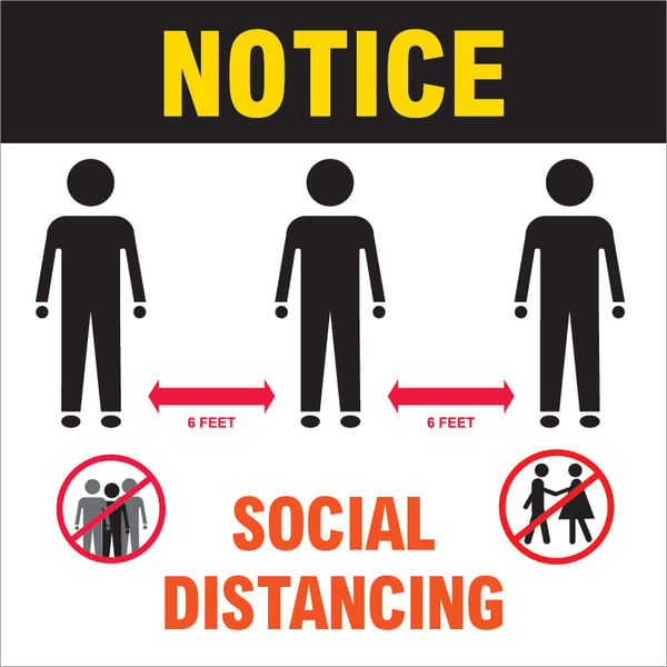 Social Distancing Floor Sign 1