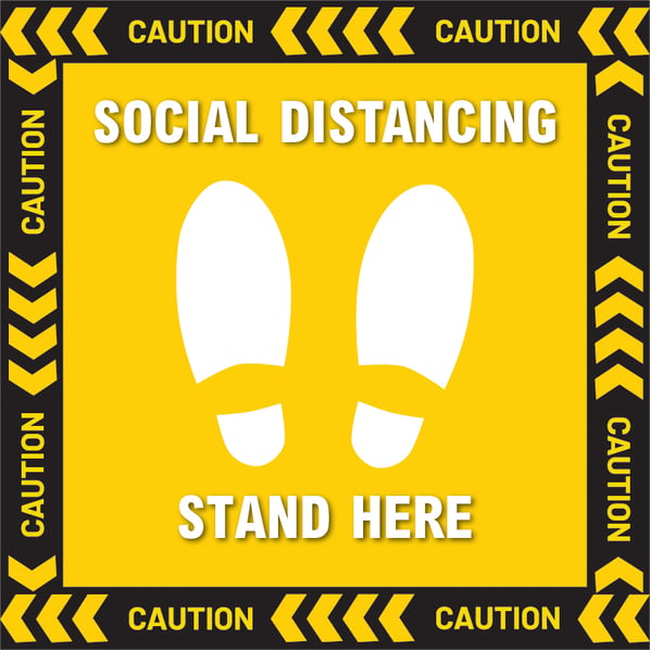 Social Distancing Floor Sign 2